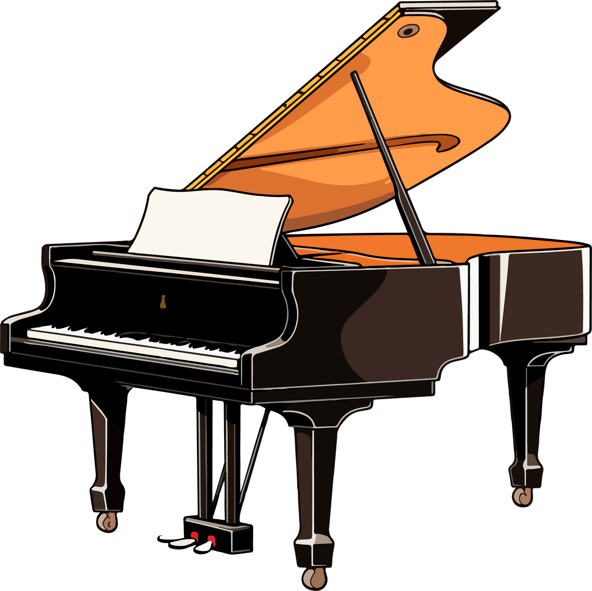 Grand Piano Illustration